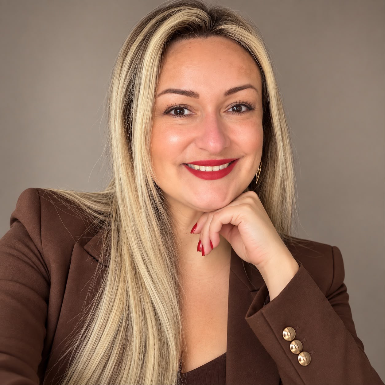 Aline Moura, corretora de imóveis